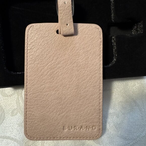 🎁New in package Blush Color Burano Vegan Leather Luggage Tags🎁 - Picture 2 of 4